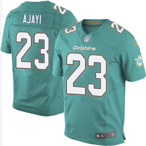 Men's Elite Jay Ajayi Nike Jersey Aqua Green Home - #23 NFL Miami Dolphins